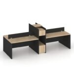 Camer Series Storage Cluster of 4 Face to Face Workstation Desk