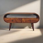 Theo Chestnut Circular TV Stand