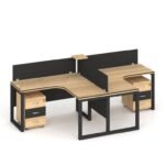 Man Series Cluster of 2x T-Shape Workstation Desk