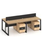 Man Series Cluster of 4 Workstation Desk