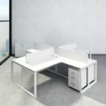 Toulouse Series L shape Workstation For 4-Person