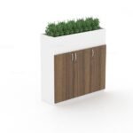 Best Compact Side Workstation Cabinet With Planter Box | 2-in-1 Office Solution
