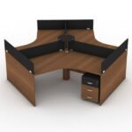 Affordable 3 Person Cubicle Workstation Desk