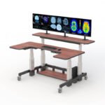 Dual-Tier Standing Desk with Wheels