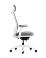 VIX-B-BS | White  Frame Grey Mesh/fabric - Image 4