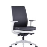 VIX-BG White Frame Black PU