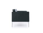 Long Black Leather Sofa For Office Area - Image 4