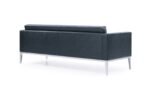 Long Black Leather Sofa For Office Area - Image 2