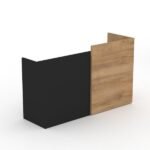 Lavender Reception desk with Lockable Wooden Pedestal