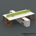 4 People Face to Face Workstation Table