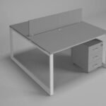 Bianca Premium Workstation Table – Round Cable Grommets