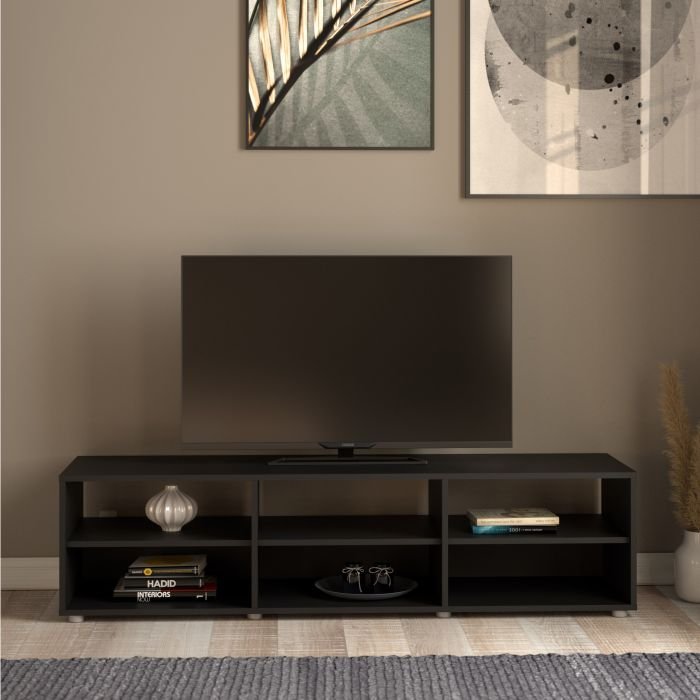 media-tv-unit-147-cm-black-uk-furniture-one-shop-bristol3_62455264-5114-4ba0-90d5-a06e9927174d-1.jpg Media TV-unit 147 cm Black - UK - Image 1