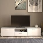 Media TV-unit with 2 doors 1 drawer 177 cm White - UK