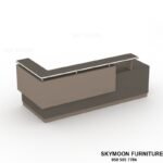 Patrice Reception Desk with Round Cable Grommets 