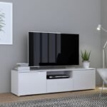 Sienna TV Unit in White High Gloss - UK
