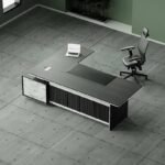 Flat Executive Desk (White Leg)